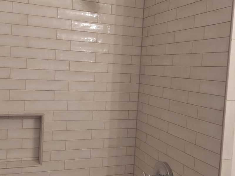 After professional residential tiling installation completed in North Carolina by Green Mountain Constructions